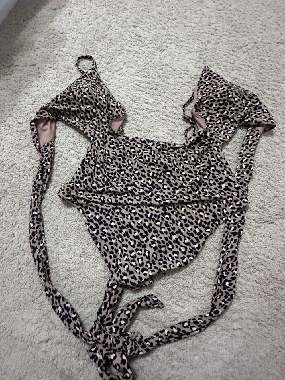 aerie Leopard Print One-Piece Swimsuit - Picture 3 of 3